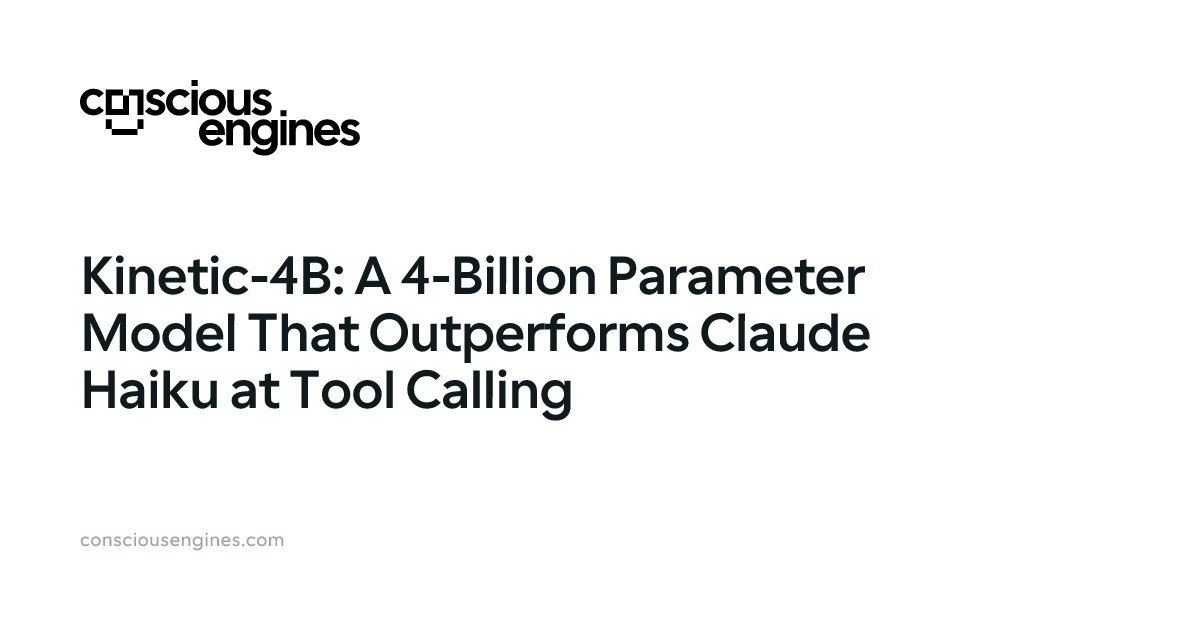 Kinetic-4B: A 4-Billion Parameter Model That Outperforms Claude Haiku ...